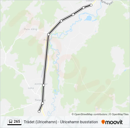 265 Bus Line Map