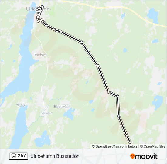 267 Bus Line Map