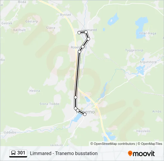 301 Bus Line Map