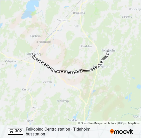 302 Bus Line Map