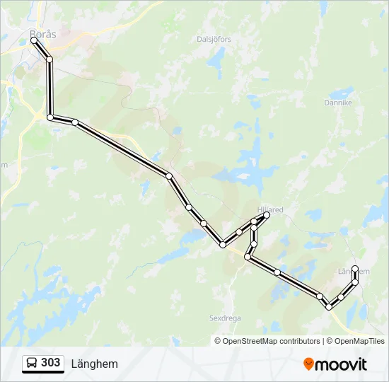 303 Bus Line Map