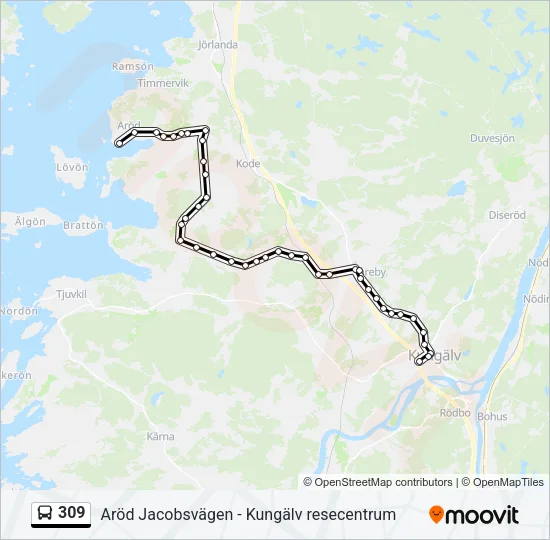 309 Bus Line Map