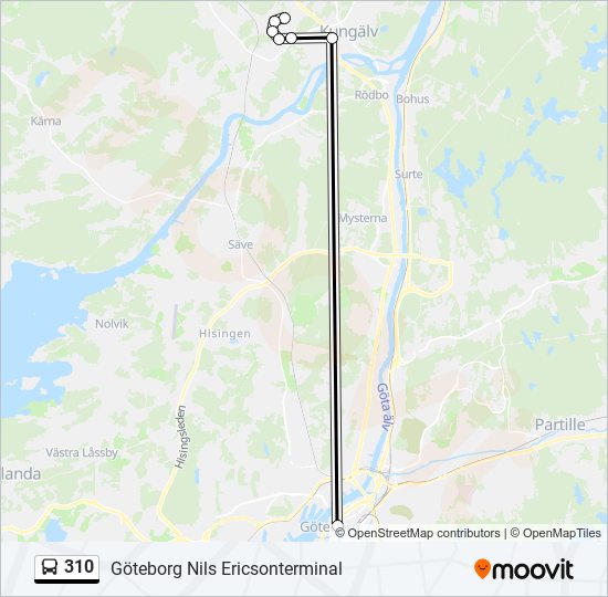 310 bus Line Map