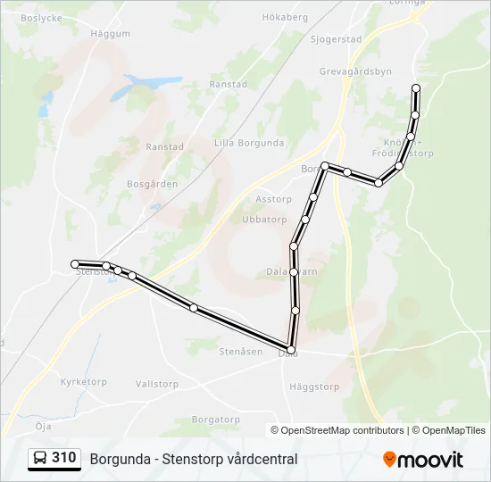 310 Bus Line Map
