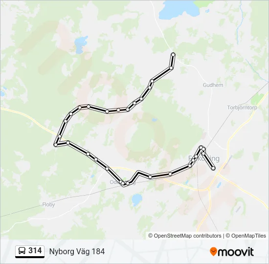 314 Bus Line Map