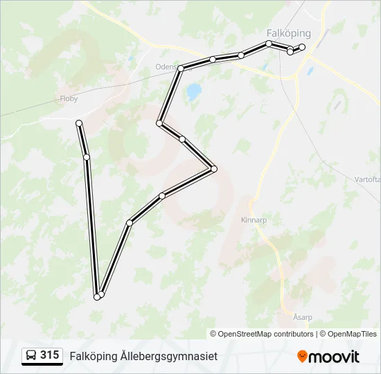 315 Bus Line Map