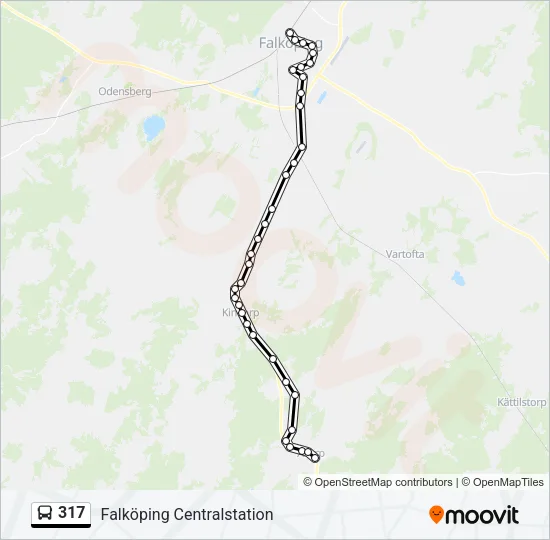 317 Bus Line Map