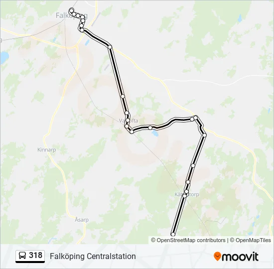 318 Bus Line Map
