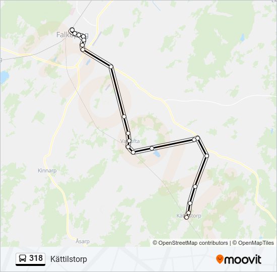 318 bus Line Map