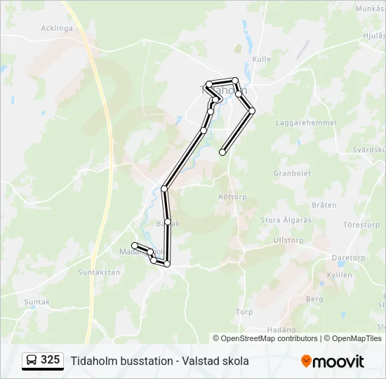 325 Bus Line Map