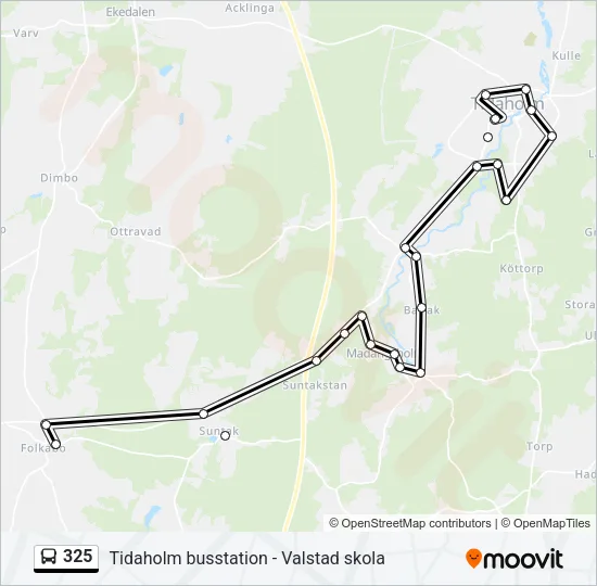 325 Bus Line Map