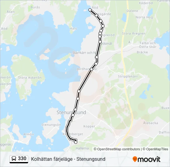 330 Bus Line Map