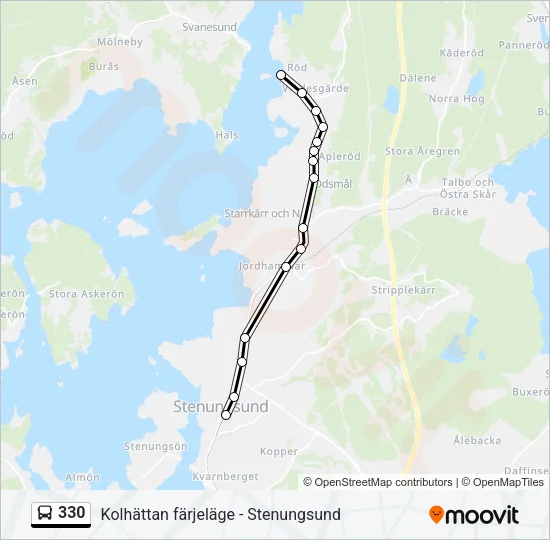 330 Bus Line Map