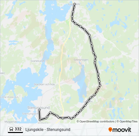 332 Bus Line Map