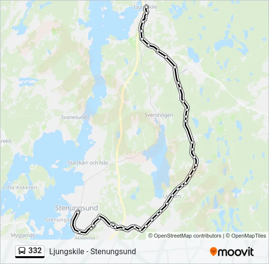 332 Bus Line Map