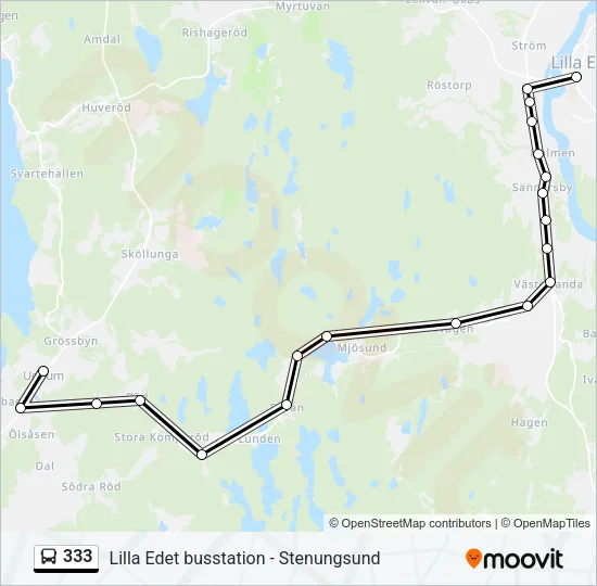 333 Bus Line Map