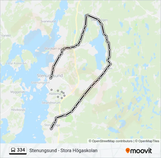 334 Bus Line Map