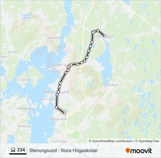 334 Bus Line Map