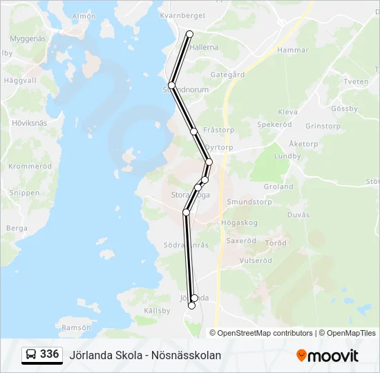 336 Bus Line Map