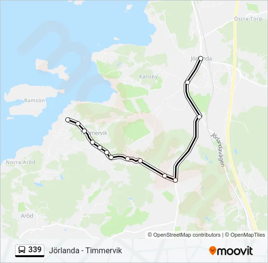 339 Bus Line Map