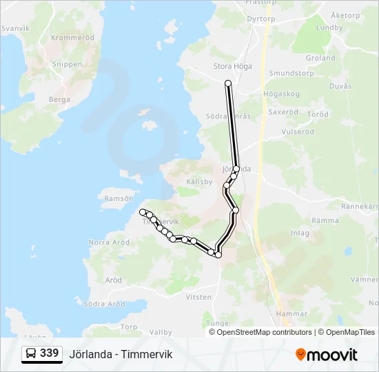 339 Bus Line Map