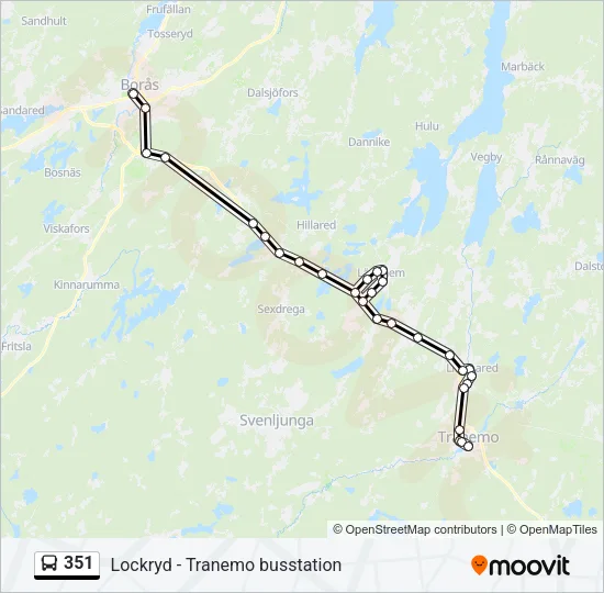 351 Bus Line Map