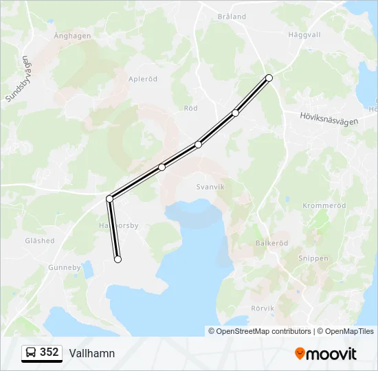 352 Bus Line Map