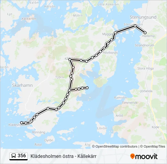 356 Bus Line Map