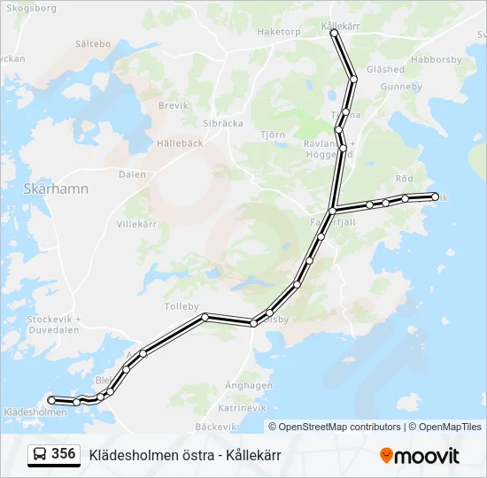 356 Bus Line Map