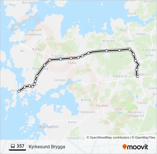 357 Bus Line Map