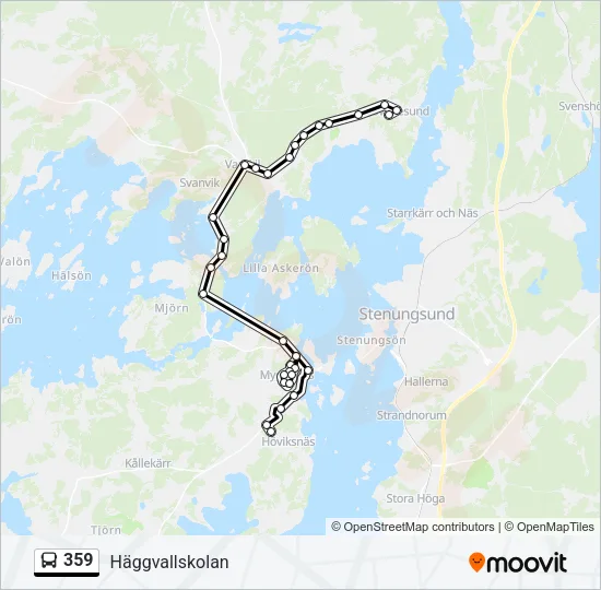 359 Bus Line Map