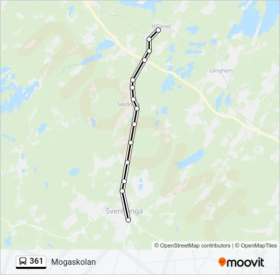 361 Bus Line Map