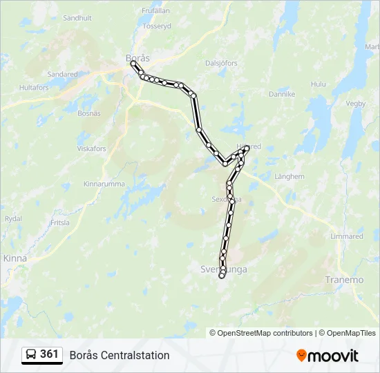 361 Bus Line Map