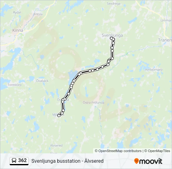 362 Bus Line Map