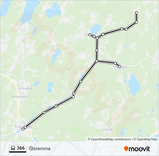 366 Bus Line Map