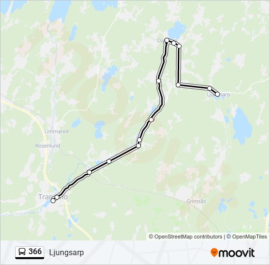 366 bus Line Map