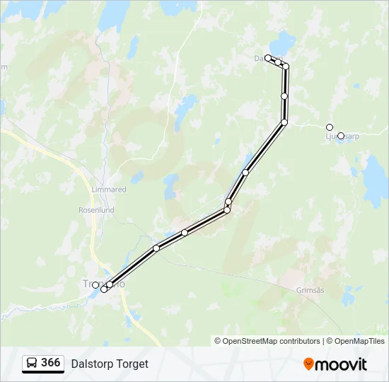 366 Bus Line Map