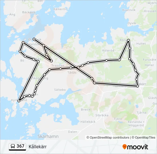 367 Bus Line Map