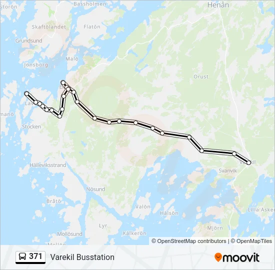 371 Bus Line Map