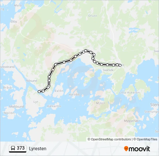 373 Bus Line Map
