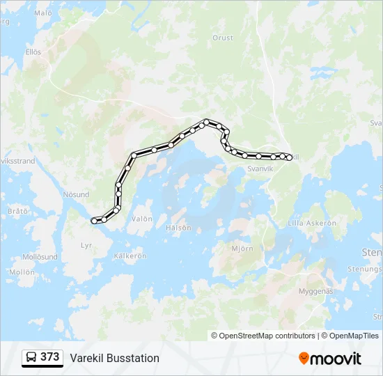 373 Bus Line Map