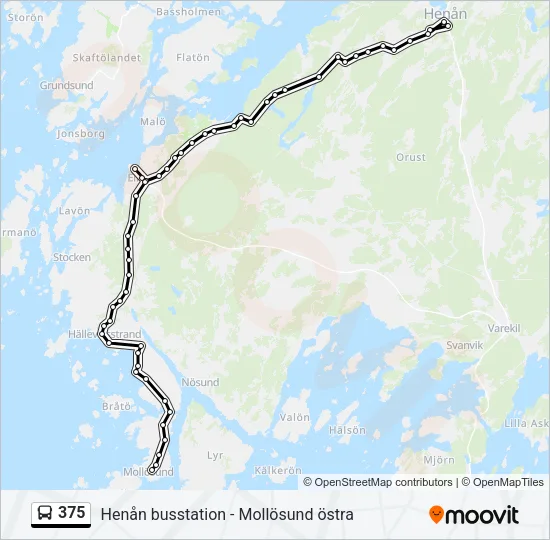 375 Bus Line Map