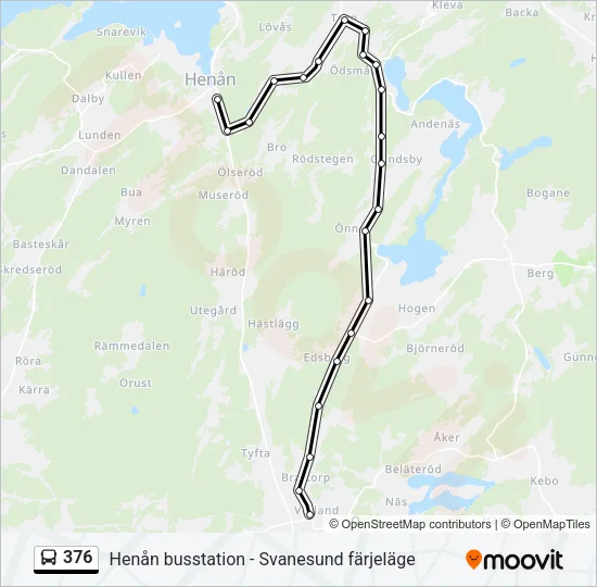 376 Bus Line Map