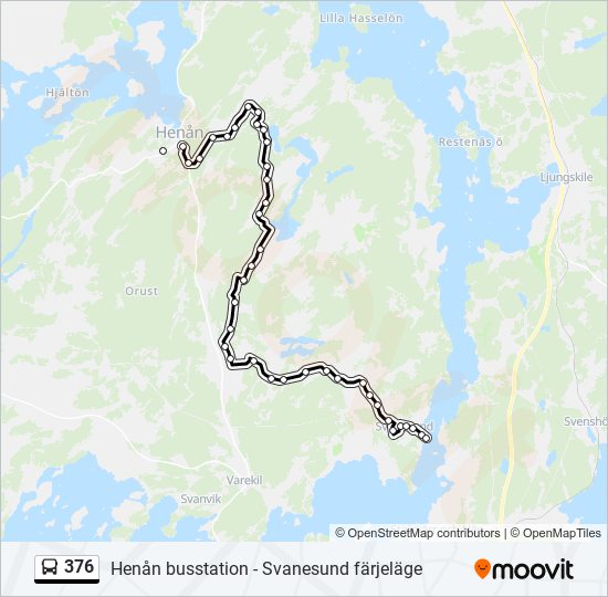 376 bus Line Map