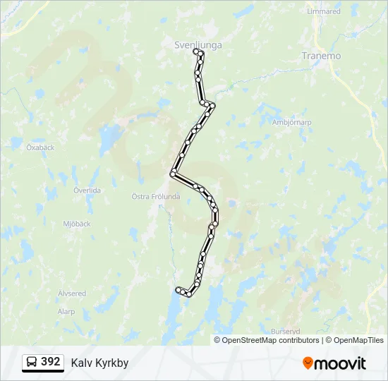 392 Bus Line Map