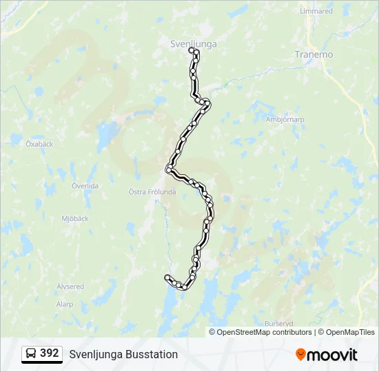 392 Bus Line Map