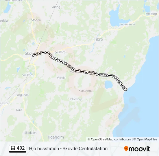 402 Bus Line Map