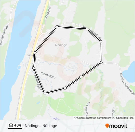 404 Bus Line Map