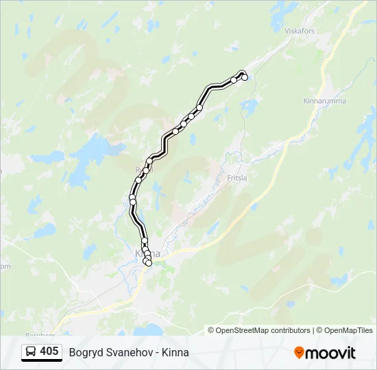 405 Bus Line Map