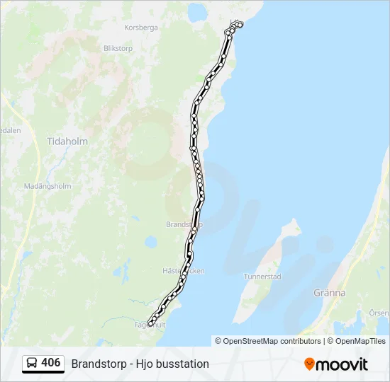 406 Bus Line Map